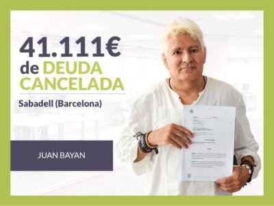 Repara tu Deuda Abogados cancela 41.111€ en Sabadell (Barcelona) con la Ley de Segunda Oportunidad