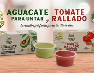 Caña Nature presenta sus formatos individuales monodosis de tomate rallado y aguacate para untar