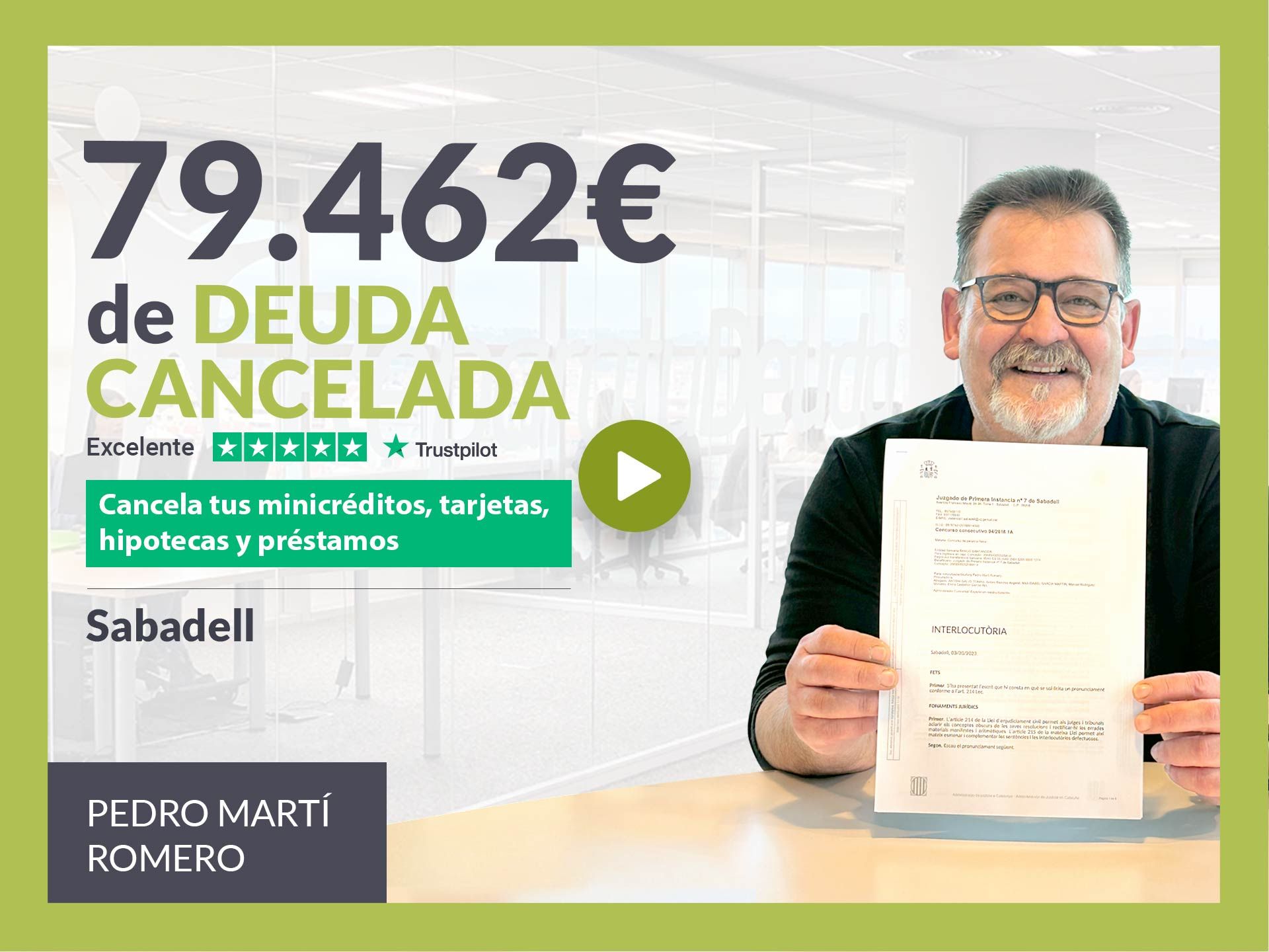 Repara tu Deuda Abogados cancela 79.462? en Sabadell (Barcelona) con la Ley de Segunda Oportunidad