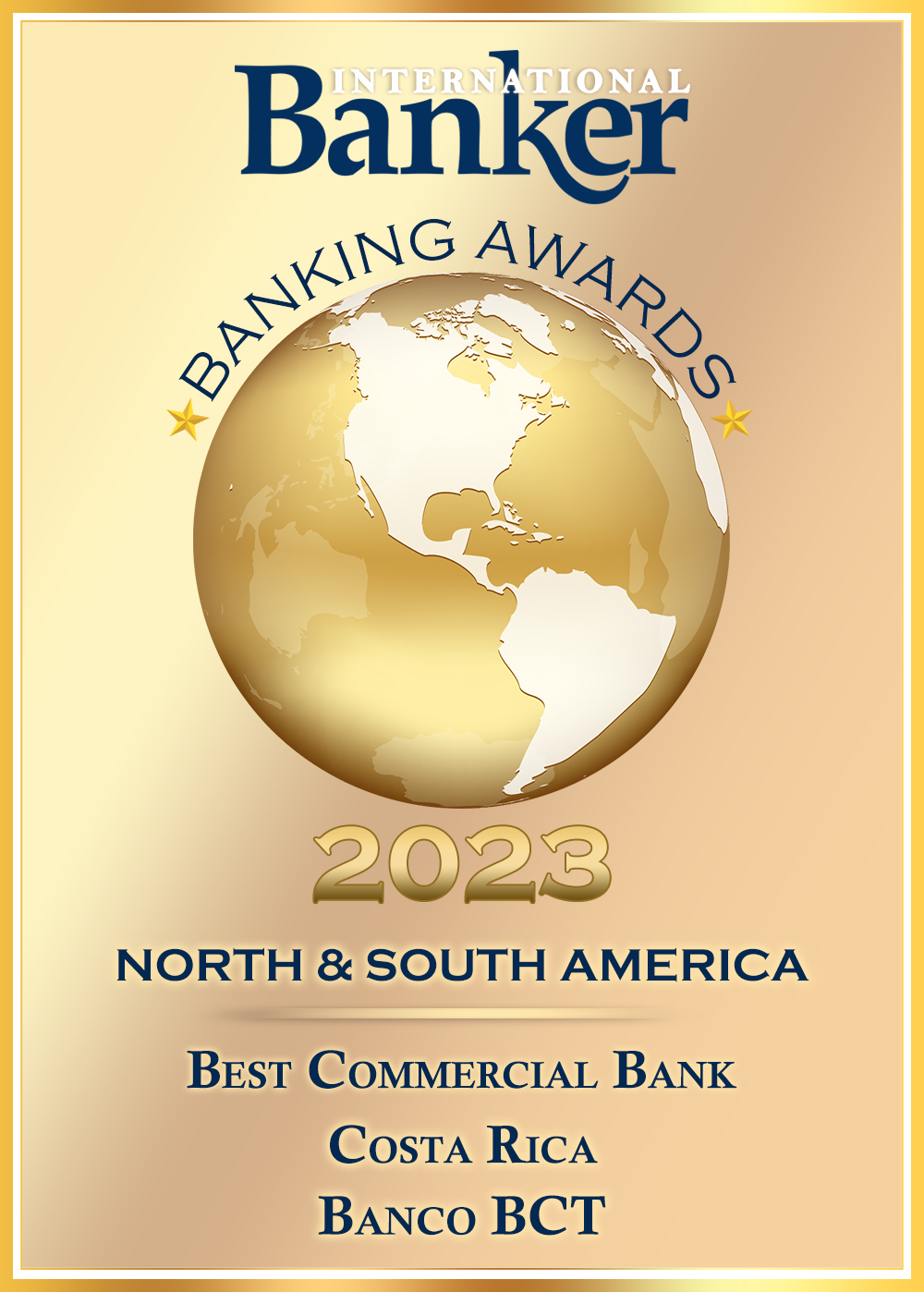 Banco BCT:  "Best Commercial Bank Of The Year" y "Best Innovation in Retail Banking" Costa Rica