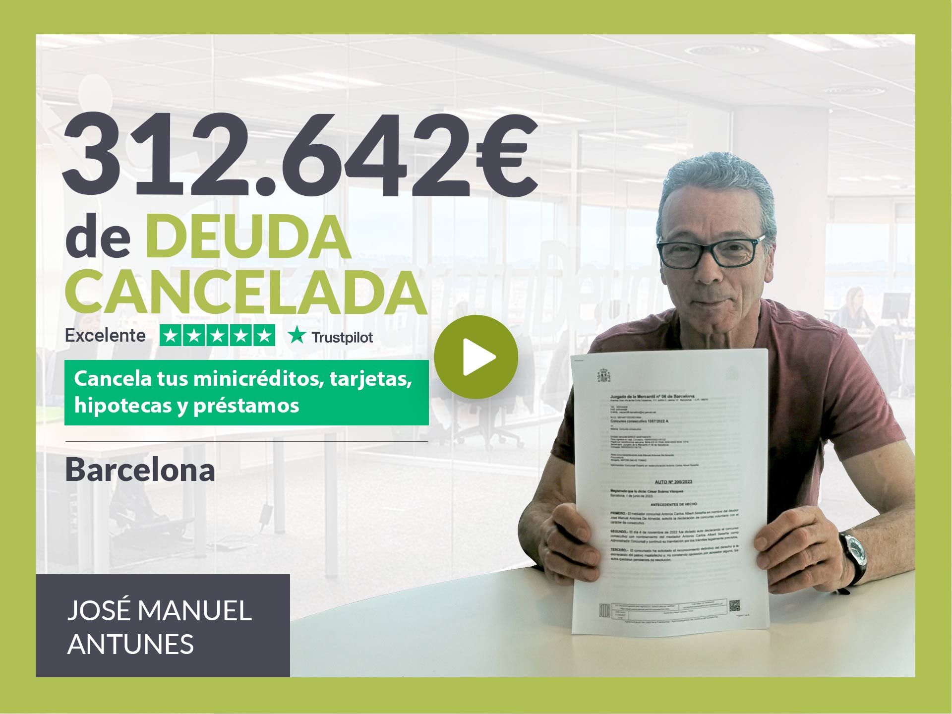 Repara tu Deuda Abogados cancela 312.642? en Barcelona (Catalunya) con la Ley de Segunda Oportunidad