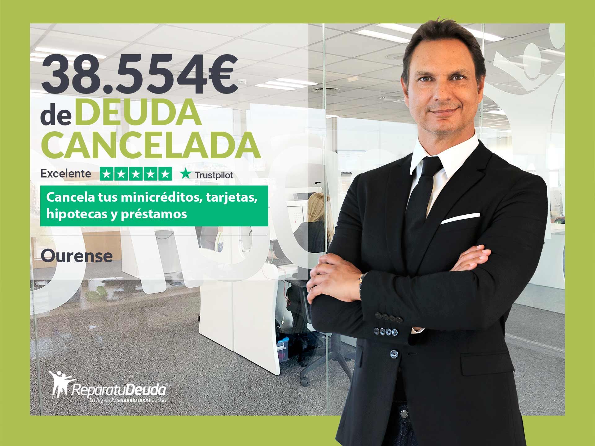 Repara tu Deuda Abogados cancela 38.554? en Ourense (Galicia) con la Ley de Segunda Oportunidad