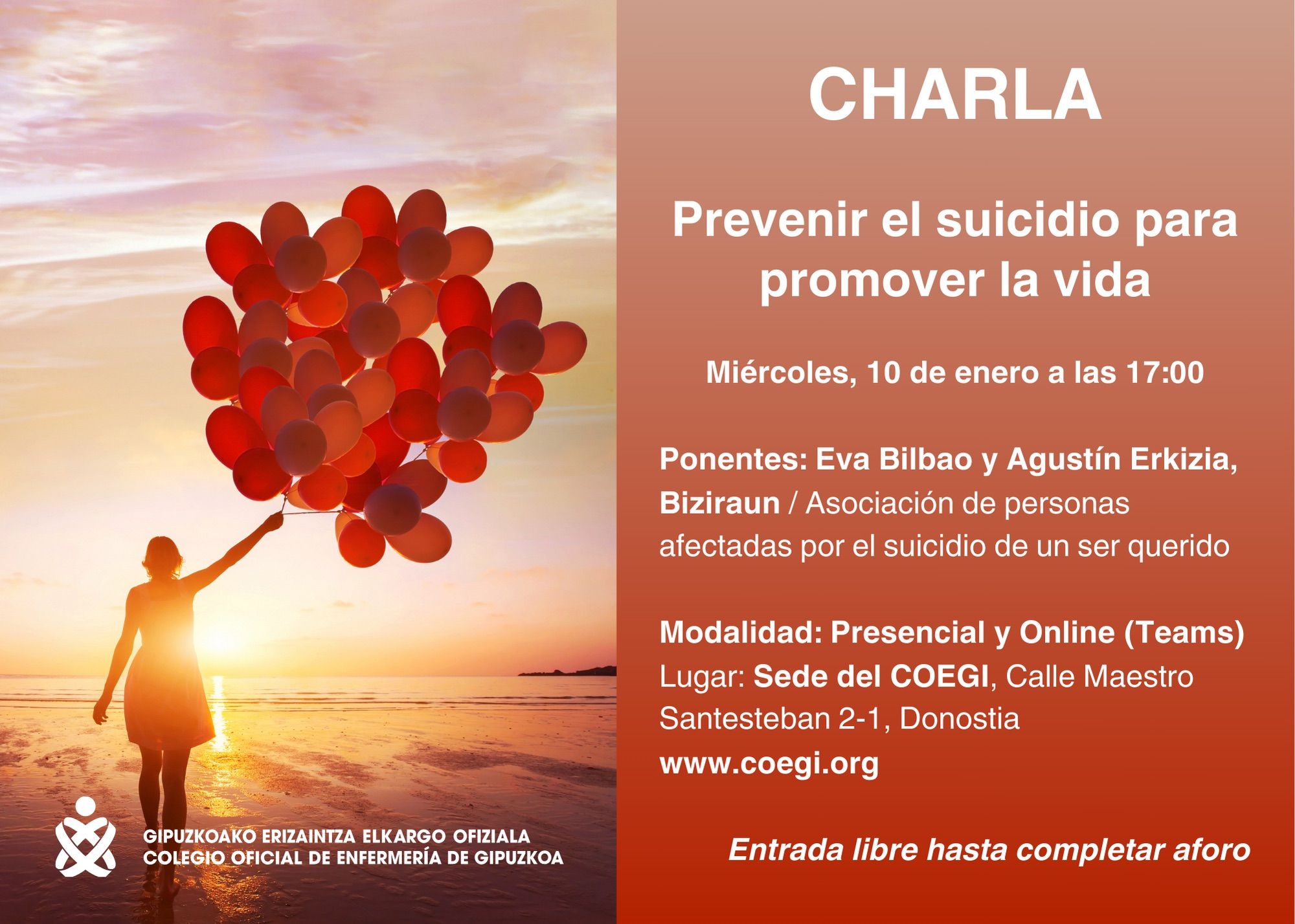 Eva Bilbao enfermera, fundadora de Biziraun: "El estigma de la muerte por suicidio en nuestra sociedad no facilita el proceso de duelo en las familias"